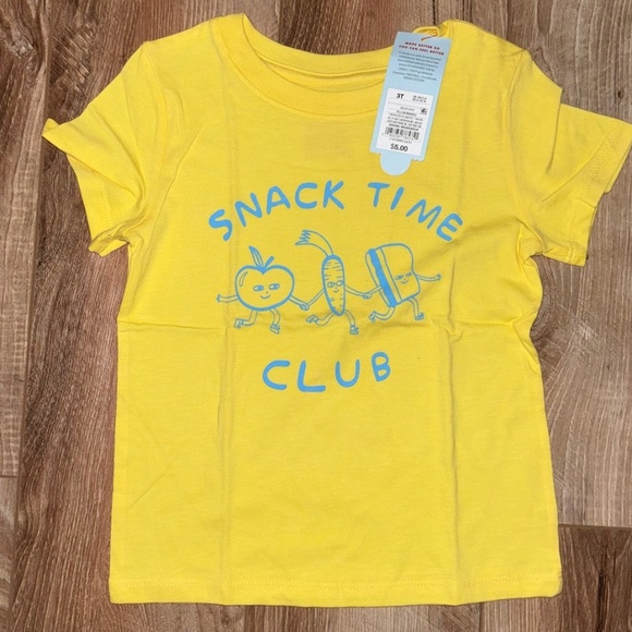 Cat & Jack Yellow Snack Time Club Tee - Picture 1 of 1